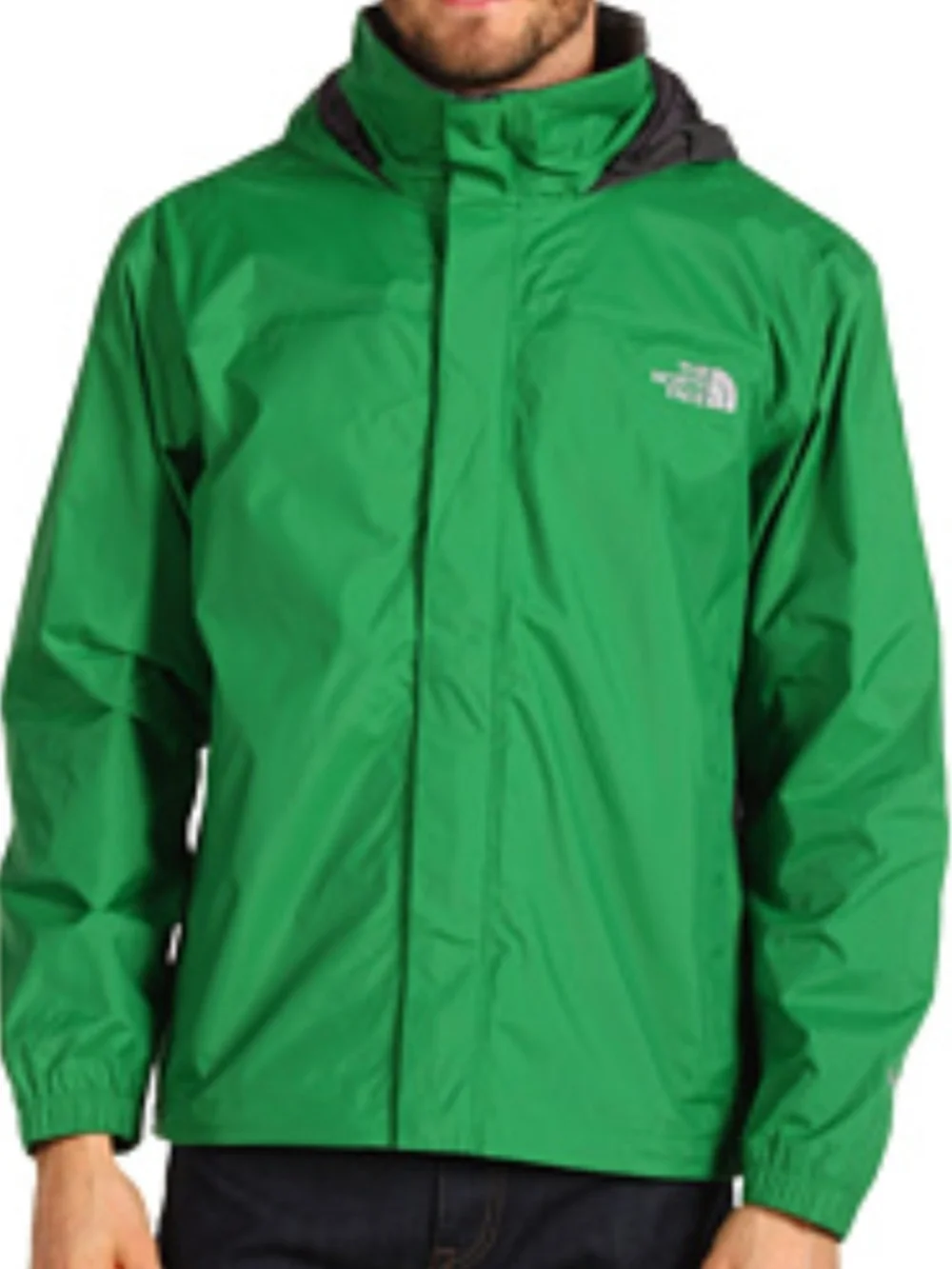 The North Face Resolve Men’s Green Hooded Windbreaker Jacket Size S